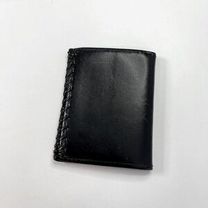 Vintage whipstitched leather wallet
